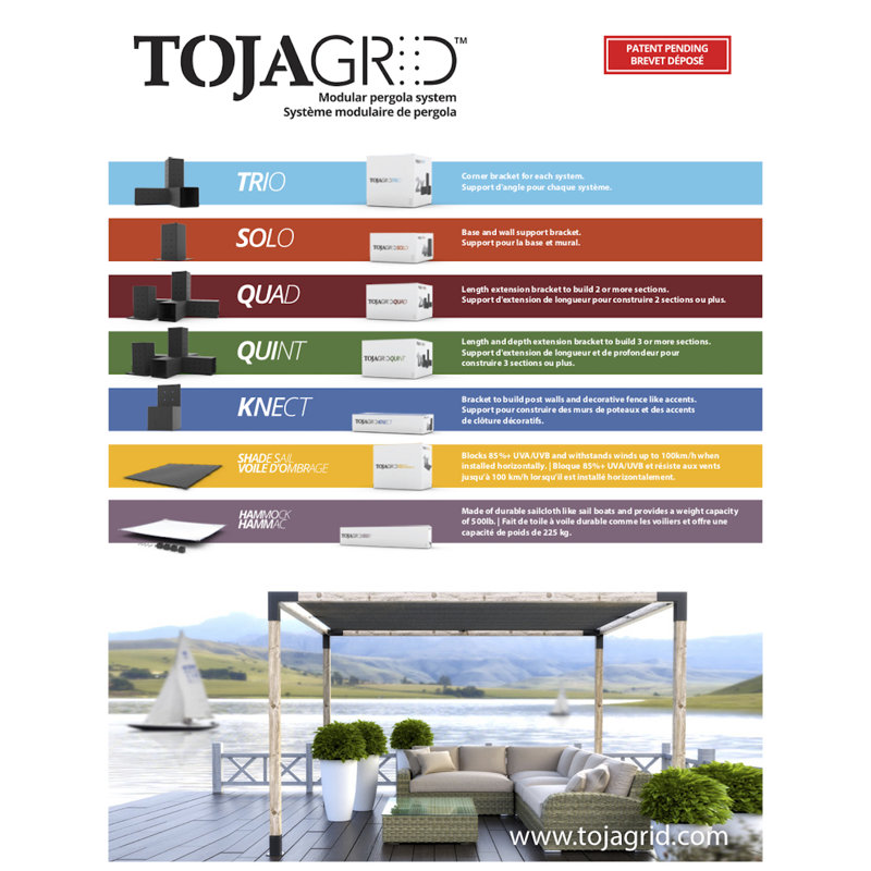 TOJA GRID Toja Grid Black Metal Hardware for Shade Sail & Reviews Wayfair